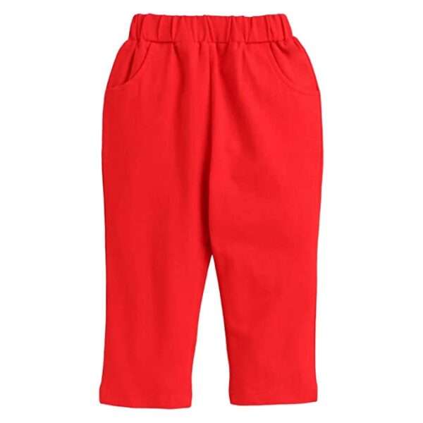 Boys Red Graphic Print Top and Pant Set - Image 3