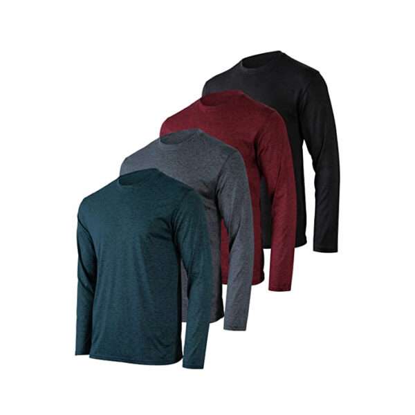 Men's Dry-Fit Moisture Wicking Performance Long Sleeve T-Shirt