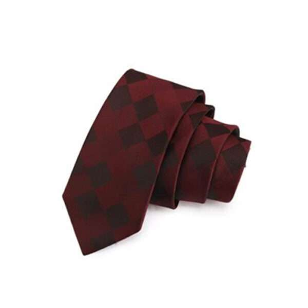 Men's Maroon & Black Color Necktie