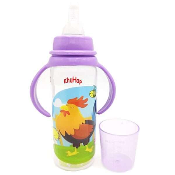 Baby Milk Feeding Silicone Nipple Bottle with Handle for Kids - Image 4