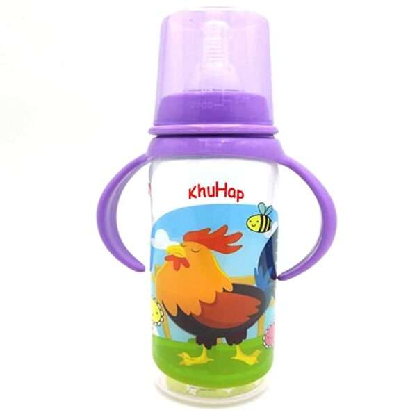 Baby Milk Feeding Silicone Nipple Bottle with Handle for Kids - Image 2