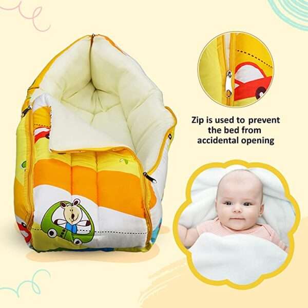 Baby Bed, Sleeping Bag & Carry Nest, Cotton Baby Bedding for New Born & Infant - Image 4