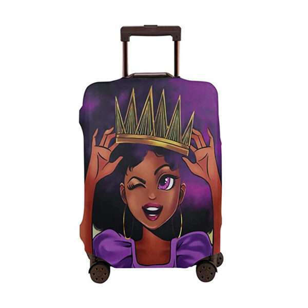 Travel Suitcase Protector African American Woman Elastic Protective Washable Luggage Cover