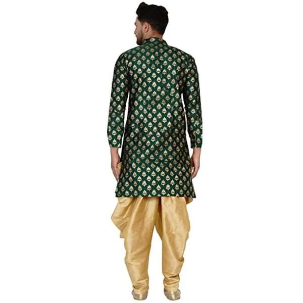 Men's Banarais Full Sleeve Printed Long Straight Kurta - Image 2