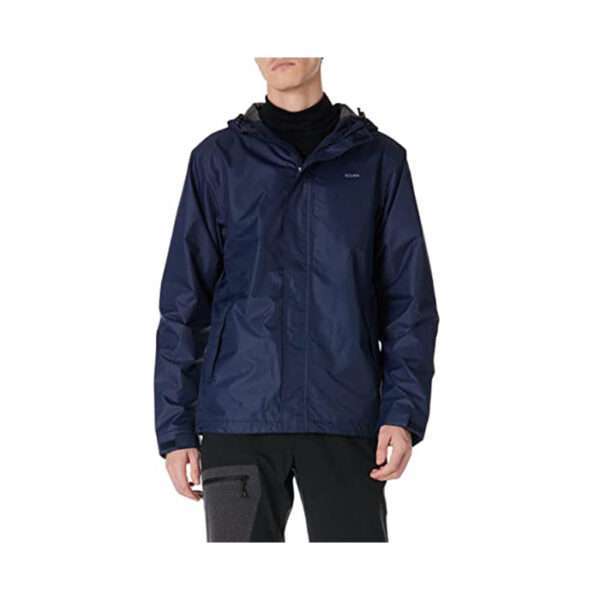 Men's Waterproof Rain Jacket with Lightweight Packable Outdoor Long Raincoat