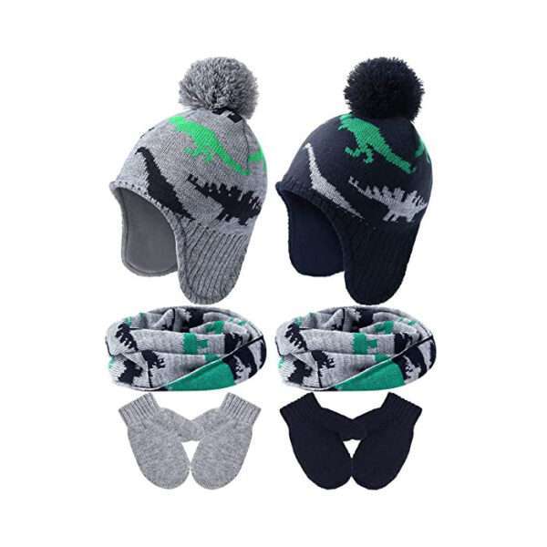 Polarwear Boys Hat, scarf & Glove Set-Kids Cold Weather Winter