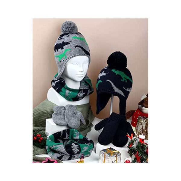 Polarwear Boys Hat, scarf & Glove Set-Kids Cold Weather Winter - Image 2